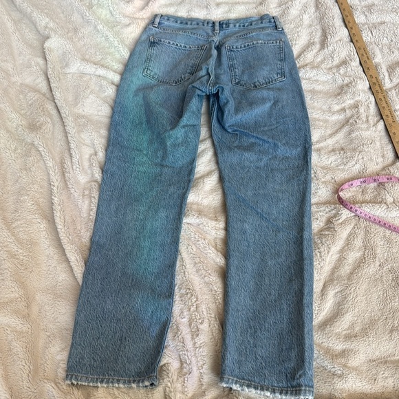 AGOLDE Riley Jeans High Rise Straight Cropped Jean sz 24 NEW distressed denim - Picture 11 of 15